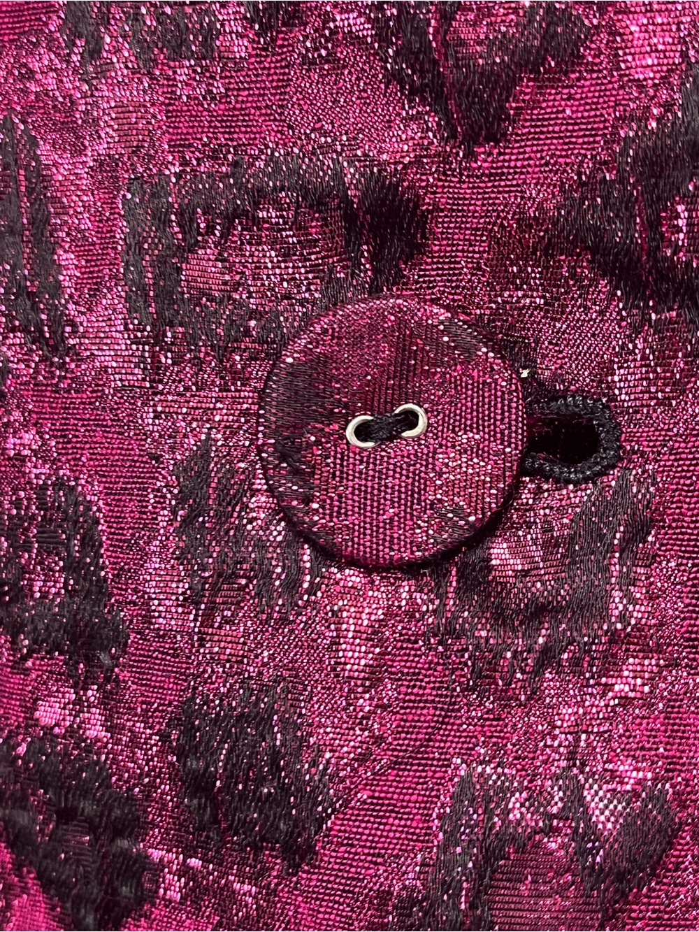 Tanya Taylor Analiese Blazer Metallic Fuchsia Burgundy Pink Leopard Print Size 4 - Picture 7 of 16